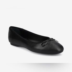 NWOT Birdies The Hummingbird  Ballet Flats Black Noir Leather Size 12